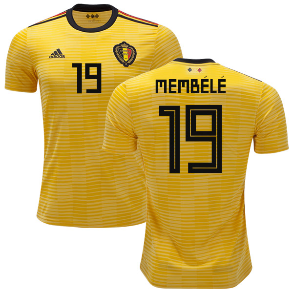 Belgium #19 Membele Away Kid Soccer Country Jersey
